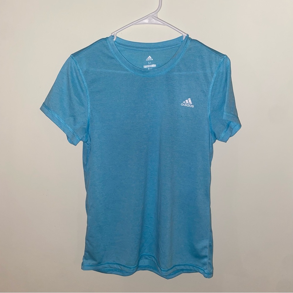 Adidas Ladies Baby Blue Dry Fit T Shirt M